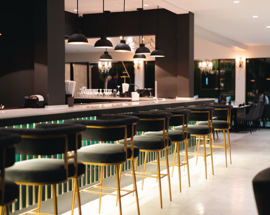 The lounge and bar at The Ivy Steakhouse