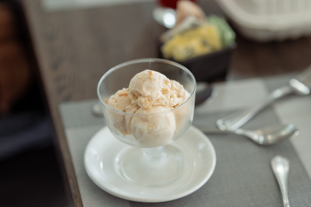 Artisan ice cream at The Ivy Steakhouse